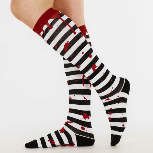 KNEE HI - BLOOD SPLATTER STRIPE